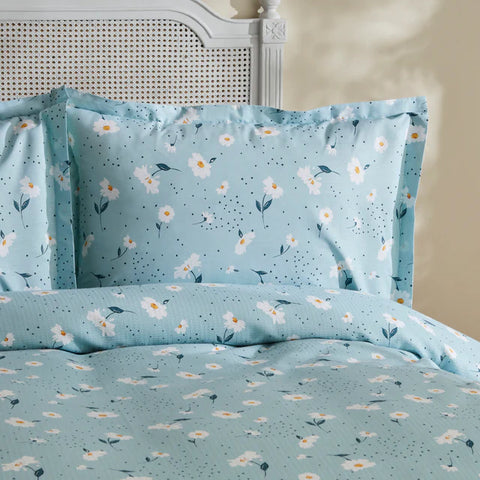 Karaca Daisy 100% Katoenen Eenpersoons Pique Set, Mint