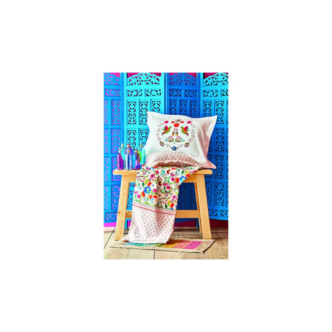 Karaca Home Parlin fuchsia 100% katoenen tweepersoons dekbedovertrekset