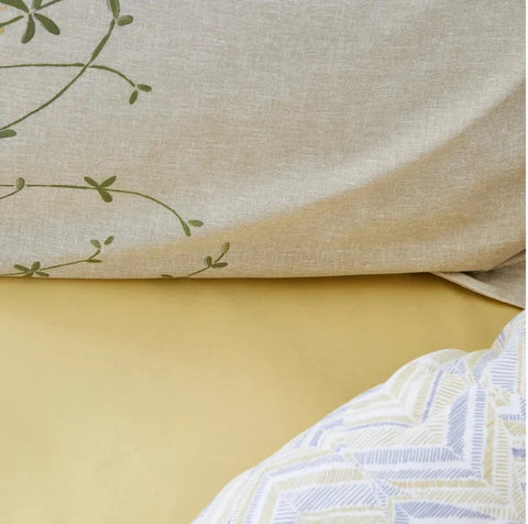 Karaca Home Clarinda Mustard dekbedovertrekset voor tweepersoonsbed