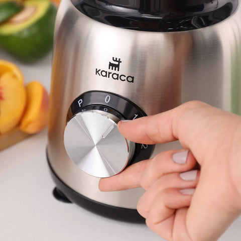 Karaca Inox 1,5 L Glazen Kan Inox Smoothie Blender