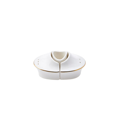 Karaca Red Carpet Collection Streamline Hole Gold - 59-delig porseleinen servies voor 12 personen