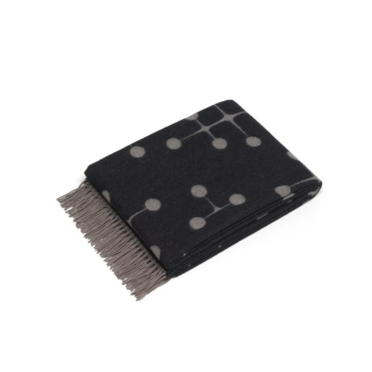 Vitra Eames Wool Blanket Dot Pattern Wolldecke schwarz grau gepunktet