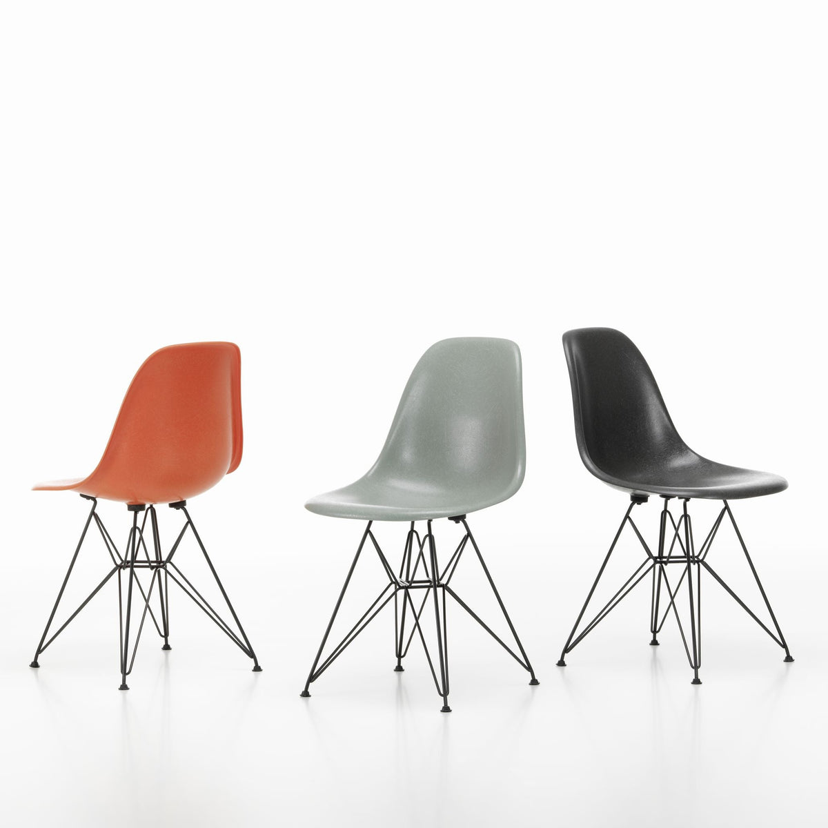 Vitra Eames Fiberglass Side Chair 4 Gestellvarianten & Sitzpolster optional
