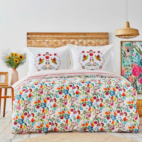 Karaca Home Parlin fuchsia 100% katoenen tweepersoons dekbedovertrekset