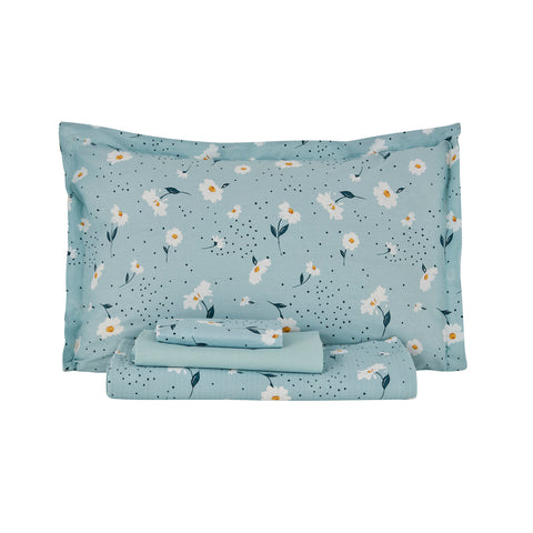 Karaca Home Daisy 100% Katoen Dubbel Piqué Set Mint