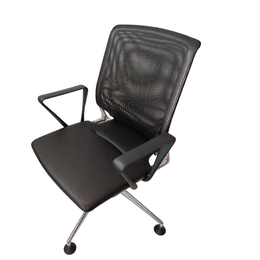 Vitra Meda Chair Konferenzstuhl mit Armlehnen, 4-Stern-Untergestell drehbar