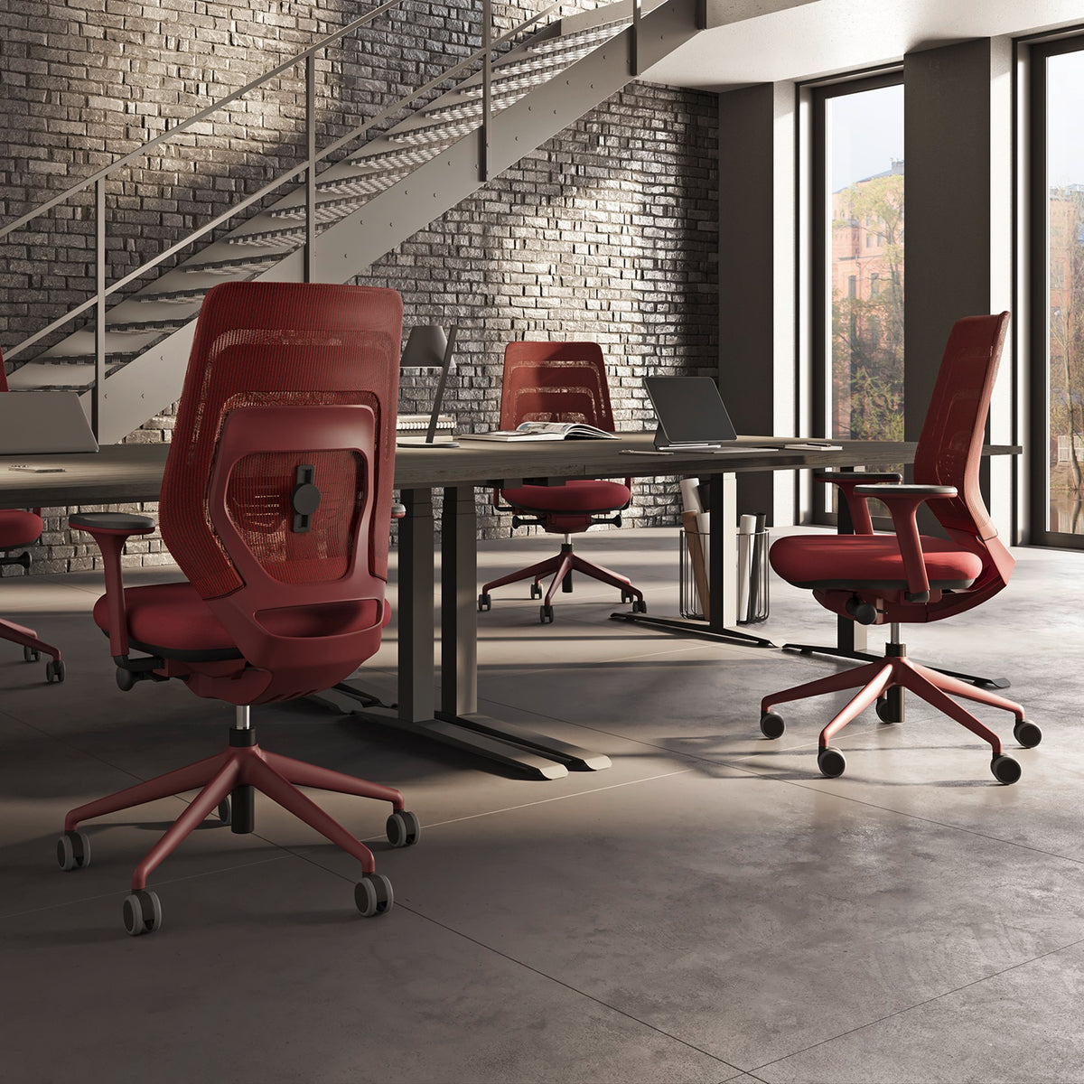 fm asiento Bürostuhl 3D Rücken Netzstrick Komfort - konfigurierbar