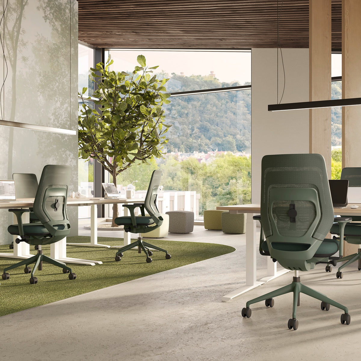 fm asiento Bürostuhl 3D Rücken Netzstrick Komfort - FASTLINE