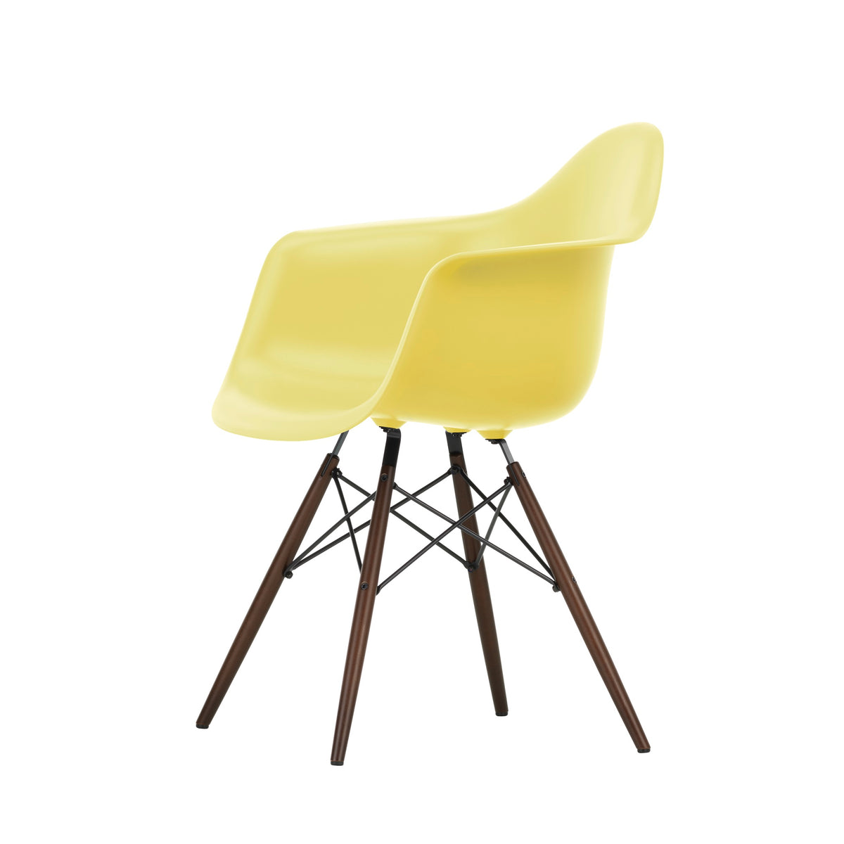 Vitra Eames Plastic Armchair DAW RE Ahorn dunkel Kunststoff recycelt