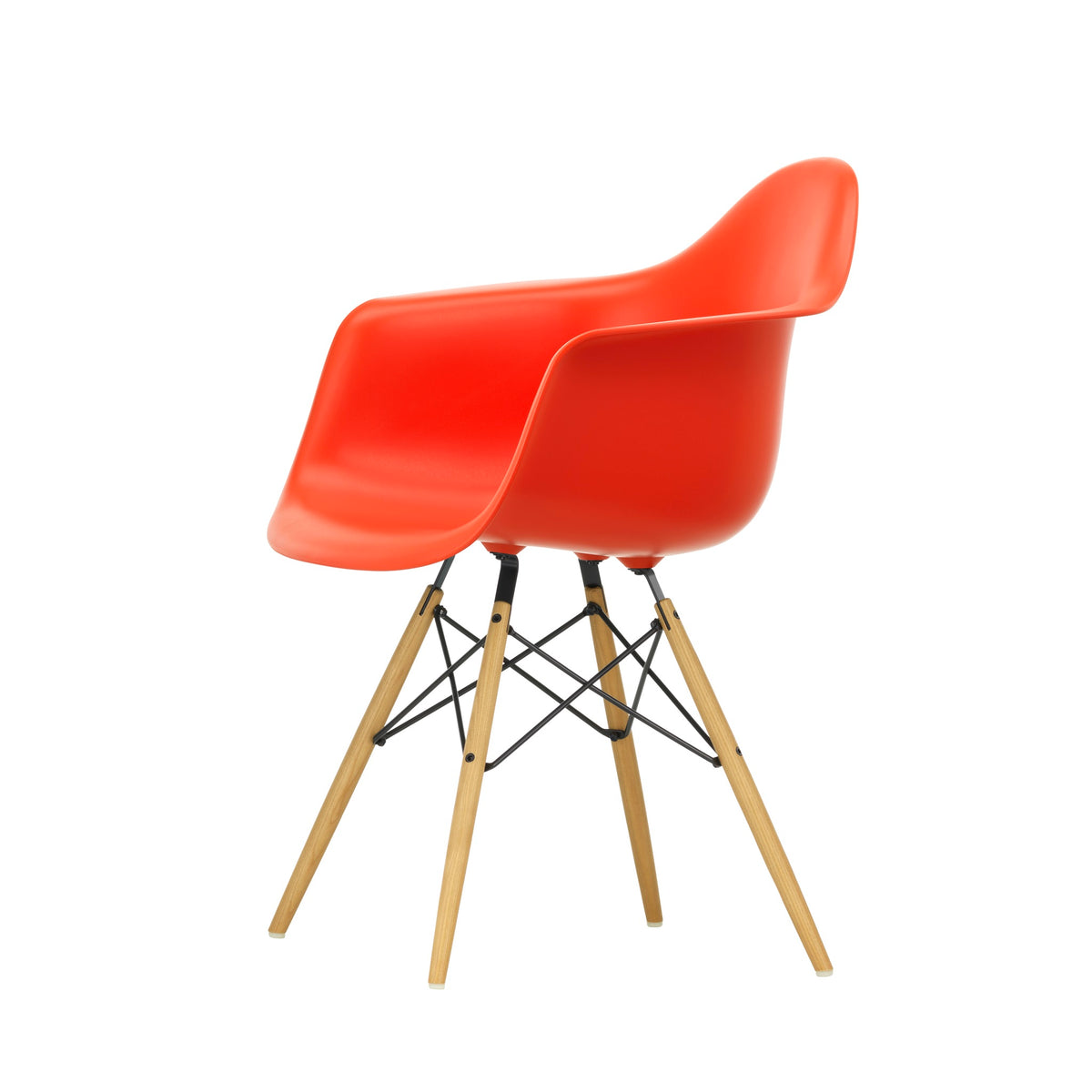Vitra Eames Plastic Armchair DAW RE Esche honigfarben Kunststoff recycelt