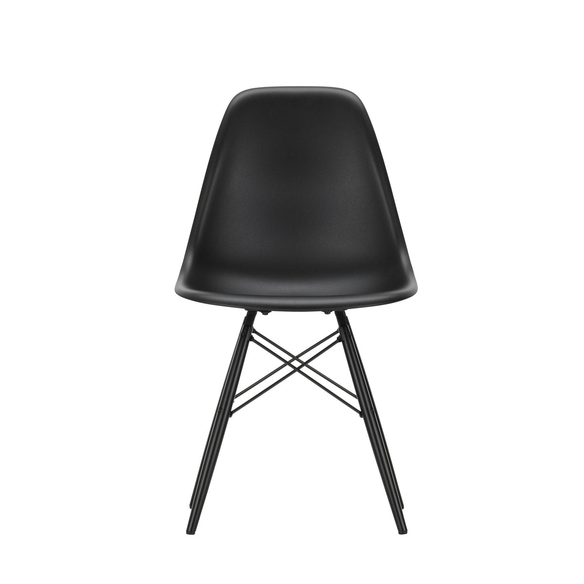 Vitra Eames Plastic Side Chair DSW RE Ahorn schwarz Kunststoff recycelt