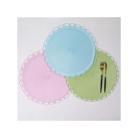 SERA WOVEN 2'Lİ AMERİKAN SERVİS 38CM MAVİ