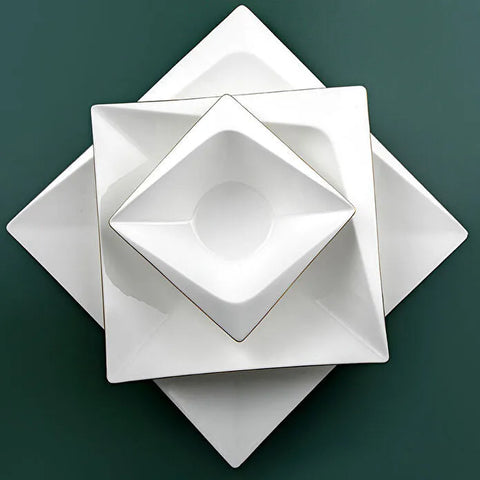 Jumbo Fold Gold 58-delig vierkant servies voor 12 personen