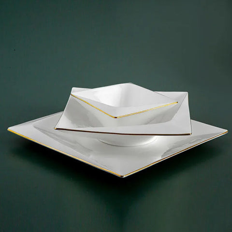 Jumbo Fold Gold 58-delig vierkant servies voor 12 personen
