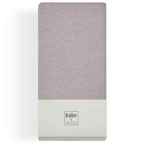 Karaca Home Jersey Hoeslaken, Grijs, 70x140 cm + 20 cm, Oeko-Tex gecertificeerd