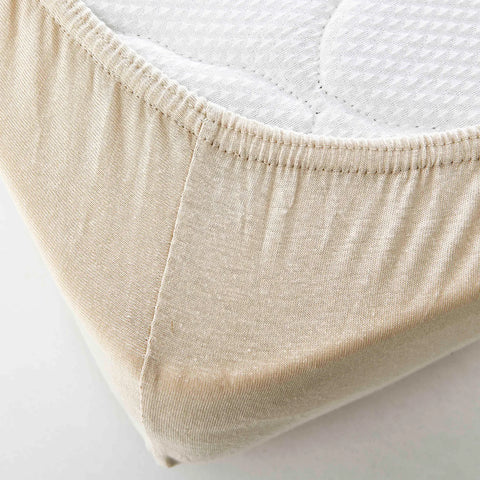 KH JERSEY FITTED SHEET BEIGE DEU (120X200+30)