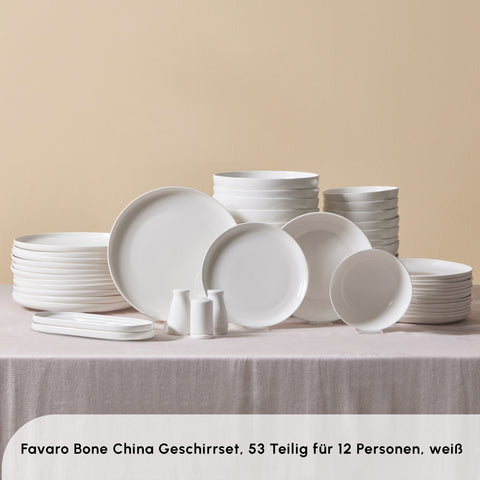 Karaca Streamline Favaro 53-Delig 12-Persoons Servieset Wit