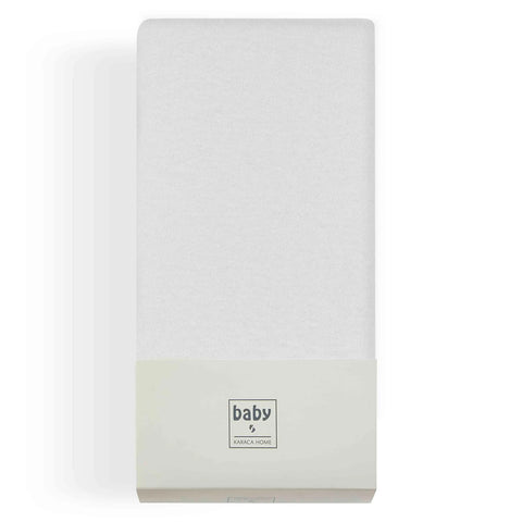 KH JERSEY FITTED SHEET WHITE BABY DEU (70x140+20)