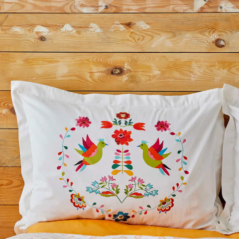 Karaca Home Parlin fuchsia 100% katoenen tweepersoons dekbedovertrekset