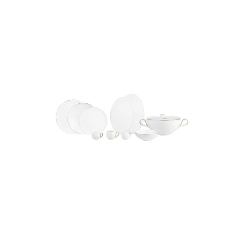 Karaca Red Carpet Collection Fine Pearl Extra Chanak Gold 62-delig parelservies voor 12 personen