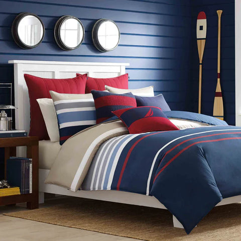 Nautica Bradford Dekbedovertrekset Eenpersoons, 135x200, 80x80