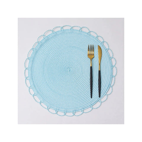 SERA WOVEN 2'Lİ AMERİKAN SERVİS 38CM MAVİ