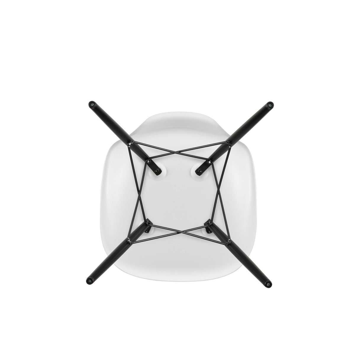 Vitra Eames Plastic Side Chair DSW RE Ahorn schwarz Kunststoff recycelt