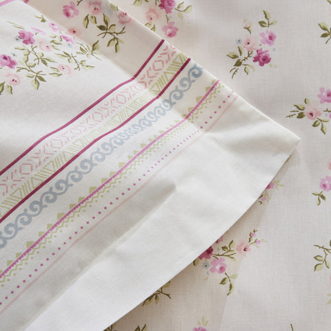 Karaca Home Glen pink 100% cotton single duvet cover set