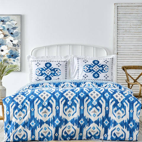 Karaca Home Neos Blauw 100% Katoenen Eenpersoons Dekbedovertrek Set
