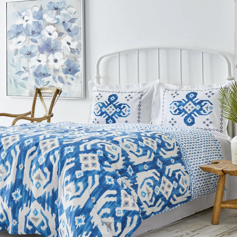 Karaca Home Neos Blauw 100% Katoenen Eenpersoons Dekbedovertrek Set