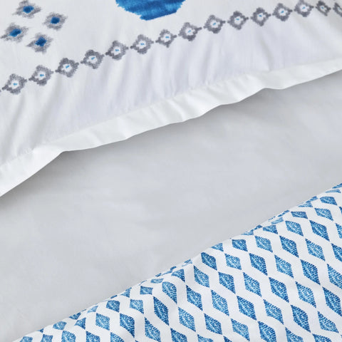 Karaca Home Neos Blauw 100% Katoenen Eenpersoons Dekbedovertrek Set