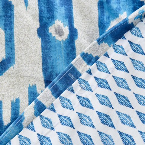 Karaca Home Neos Blauw 100% Katoenen Eenpersoons Dekbedovertrek Set