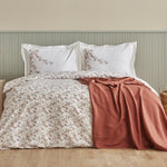 Karaca Home Mizu 100% Cotton Double Bed Duvet Set with Free Throw Blanket