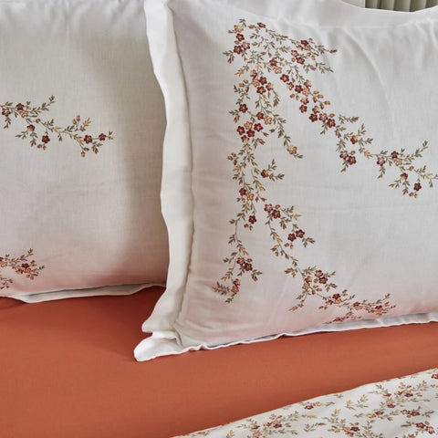 Karaca Home Mizu 100% Cotton Double Bed Duvet Set with Free Throw Blanket