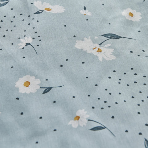 Karaca Home Daisy 100% katoenen tweepersoons dekbedovertrekset mint