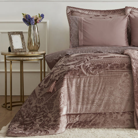 Karaca Home Valeria Queen 8-delige Trouwt Set Rozenkleur