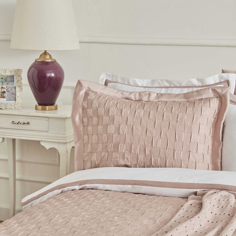 Karaca Home White Collection Bride Carina 80 Thread 100% Cotton 8-Piece Wedding Set Powder Pink