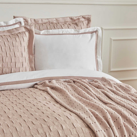 Karaca Home White Collection Bride Carina 80 Thread 100% Cotton 8-Piece Wedding Set Powder Pink