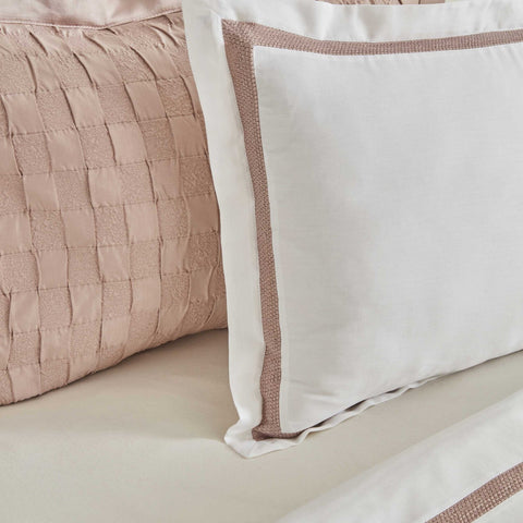 Karaca Home White Collection Bride Carina 80 Thread 100% Cotton 8-Piece Wedding Set Powder Pink