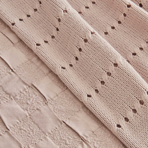 Karaca Home White Collection Bride Carina 80 Thread 100% Cotton 8-Piece Wedding Set Powder Pink