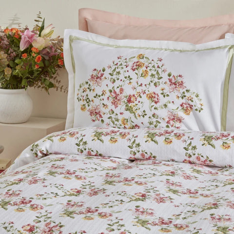 Karaca Home Emilie 100% Katoenen Double Dekbed Set Roze
