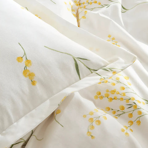 Karaca Home Loretta geel 100% katoenen eenpersoons beddengoed set