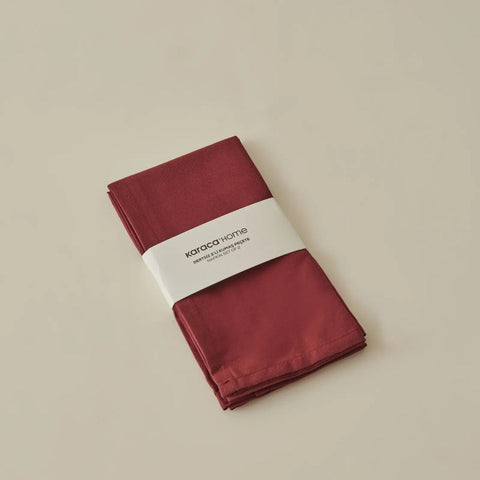 Karaca Home Belle Hem 2-Piece Fabric Napkins Bordeaux