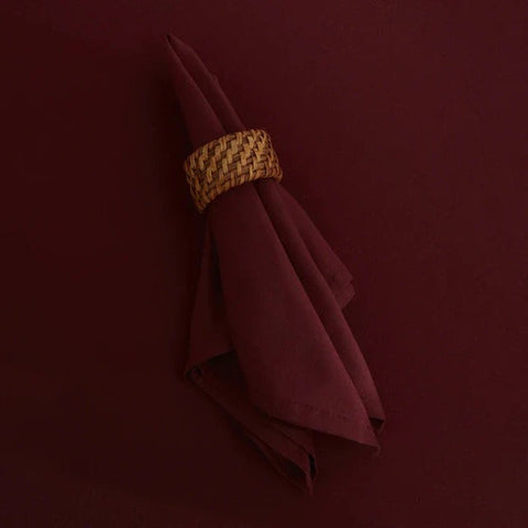 Karaca Home Belle Hem 2-Piece Fabric Napkins Bordeaux