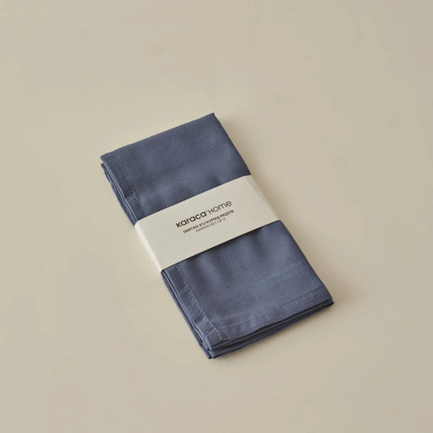 Karaca Home Belle Stain-Resistant 2-Piece Fabric Napkins Indigo
 