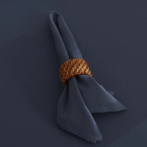 Karaca Home Belle Stain-Resistant 2-Piece Fabric Napkins Indigo
 
