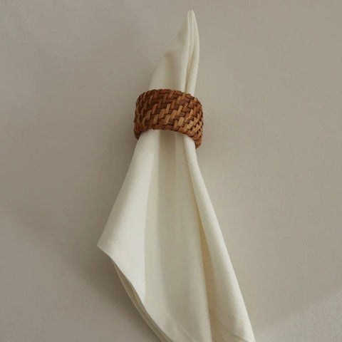 Karaca Home Belle Edged 2-Piece Fabric Napkins Ecru
 