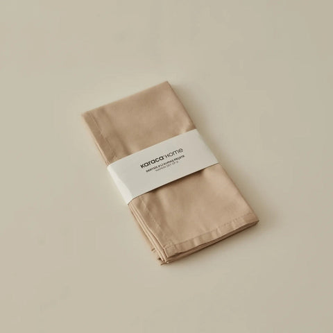 Karaca Home Belle Stain-Resistant 2-Piece Fabric Napkins Beige