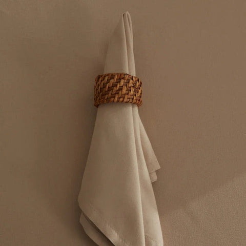 Karaca Home Belle Stain-Resistant 2-Piece Fabric Napkins Beige