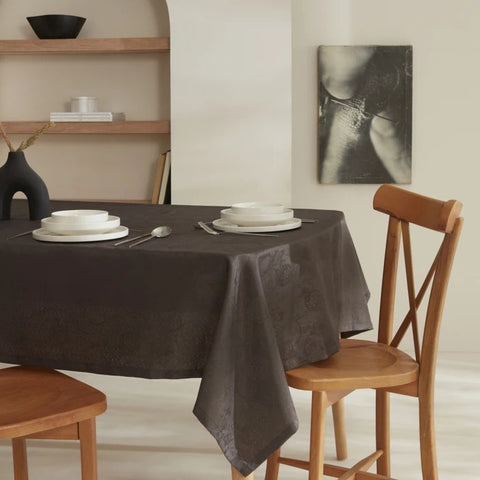 Karaca Home Elizabeth Tablecloth Anthracite, 140 x 200 cm